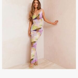 Sexy Water Color Pleated Dress